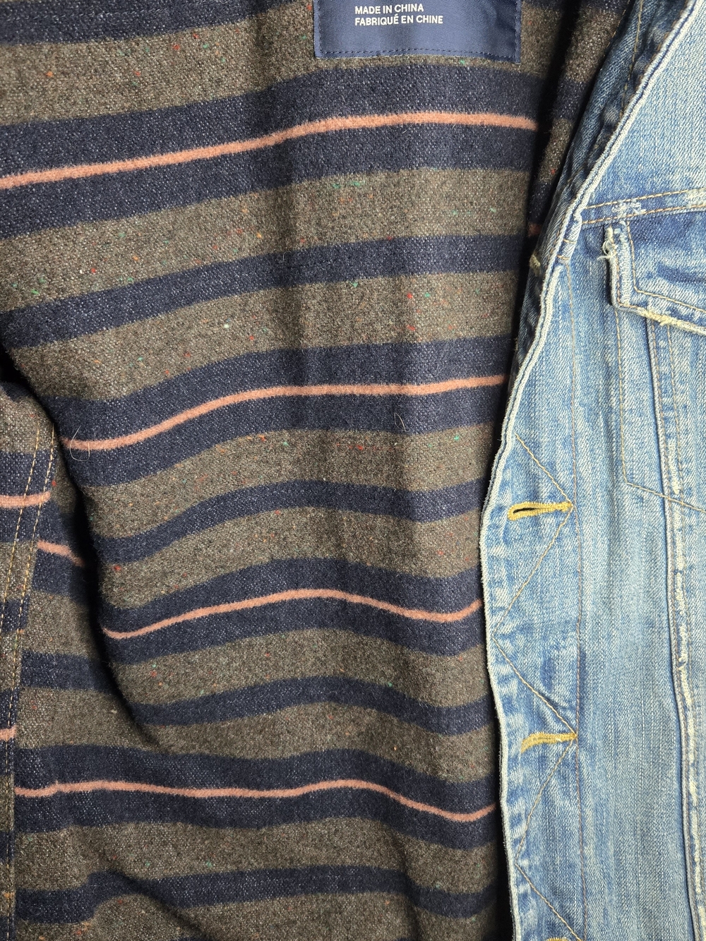 American Eagle Outfitters Blue Denim Jacket with Brown Corduroy Collar - Picture 13 of 16